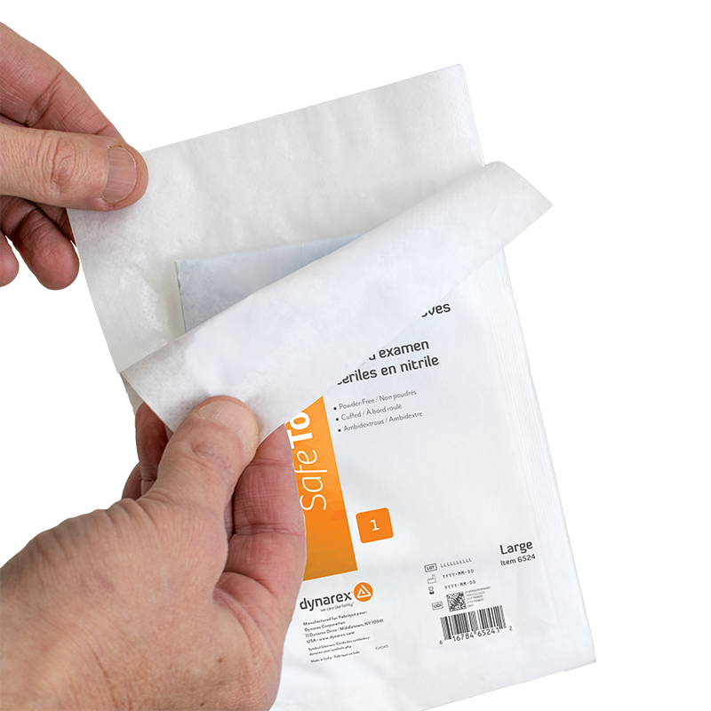 Nitrile Sterile Exam Gloves, Singles, Large, Powder Free, 8/100/cs - 100 pcs per Box/8 Boxes per Case
