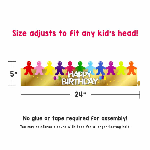 Crowns - 24 count - Happy Birthday