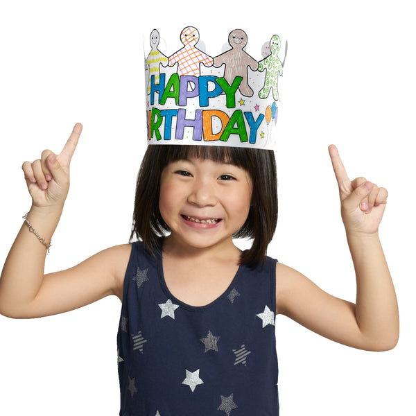 Crowns - 24 count - B&W Happy Birthday