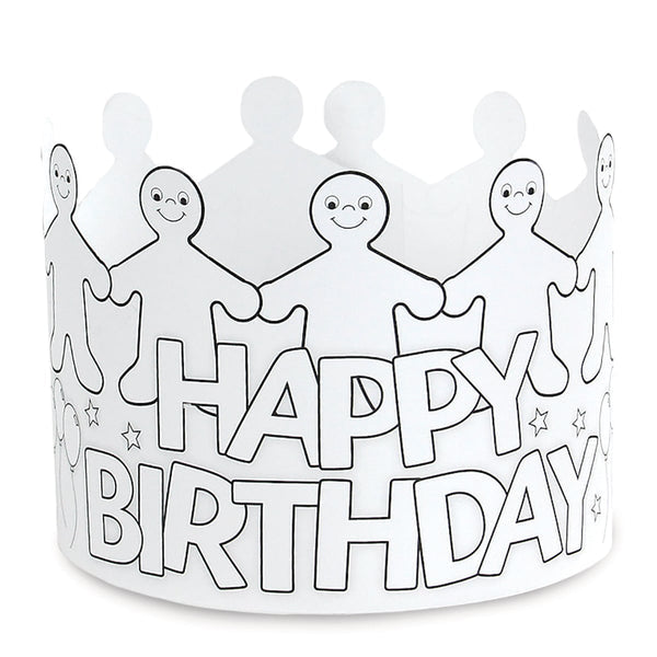 Crowns - 24 count - B&W Happy Birthday