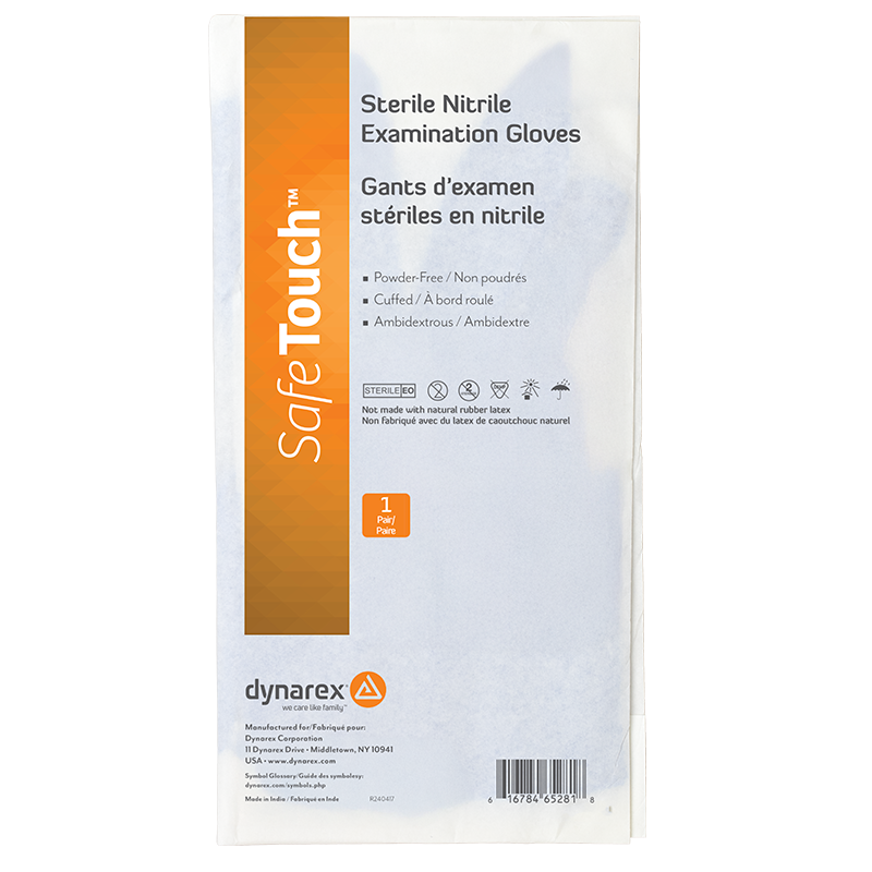 Nitrile Sterile Exam Gloves, Pairs, Small, Powder-Free - 50 pairs per Box/8 Boxes per Case