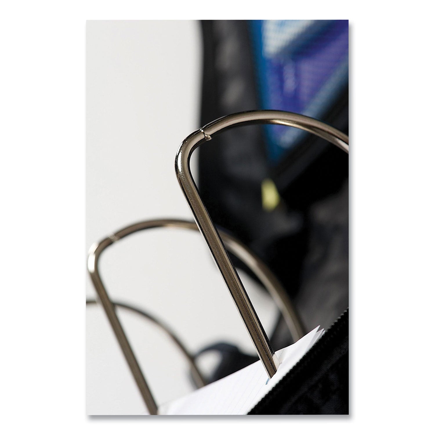 King Size Mighty Zip Tab Binder, 3 Rings, 4" Capacity, 11 X 8.5, Blue