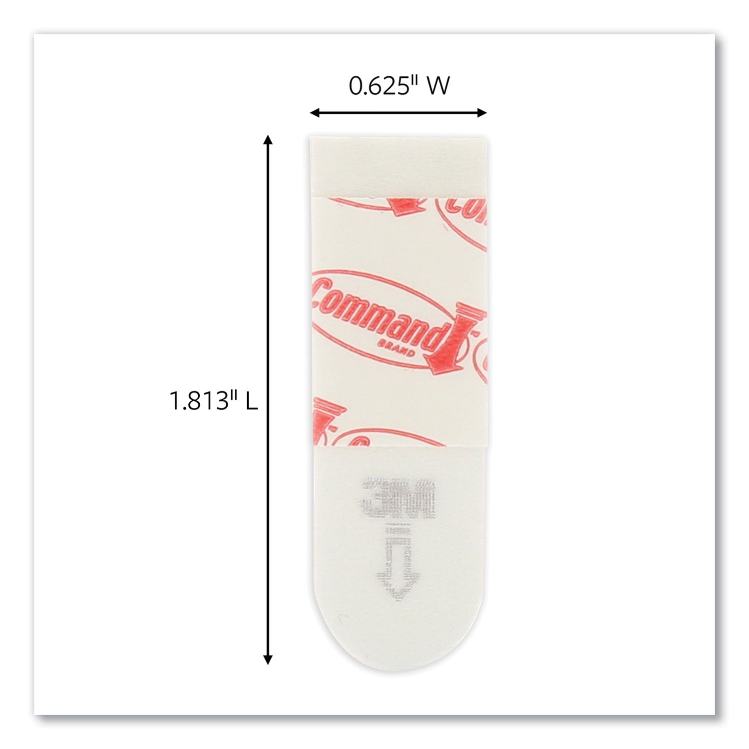 1.81" Length x 0.63" Width - White - 136 / Pack