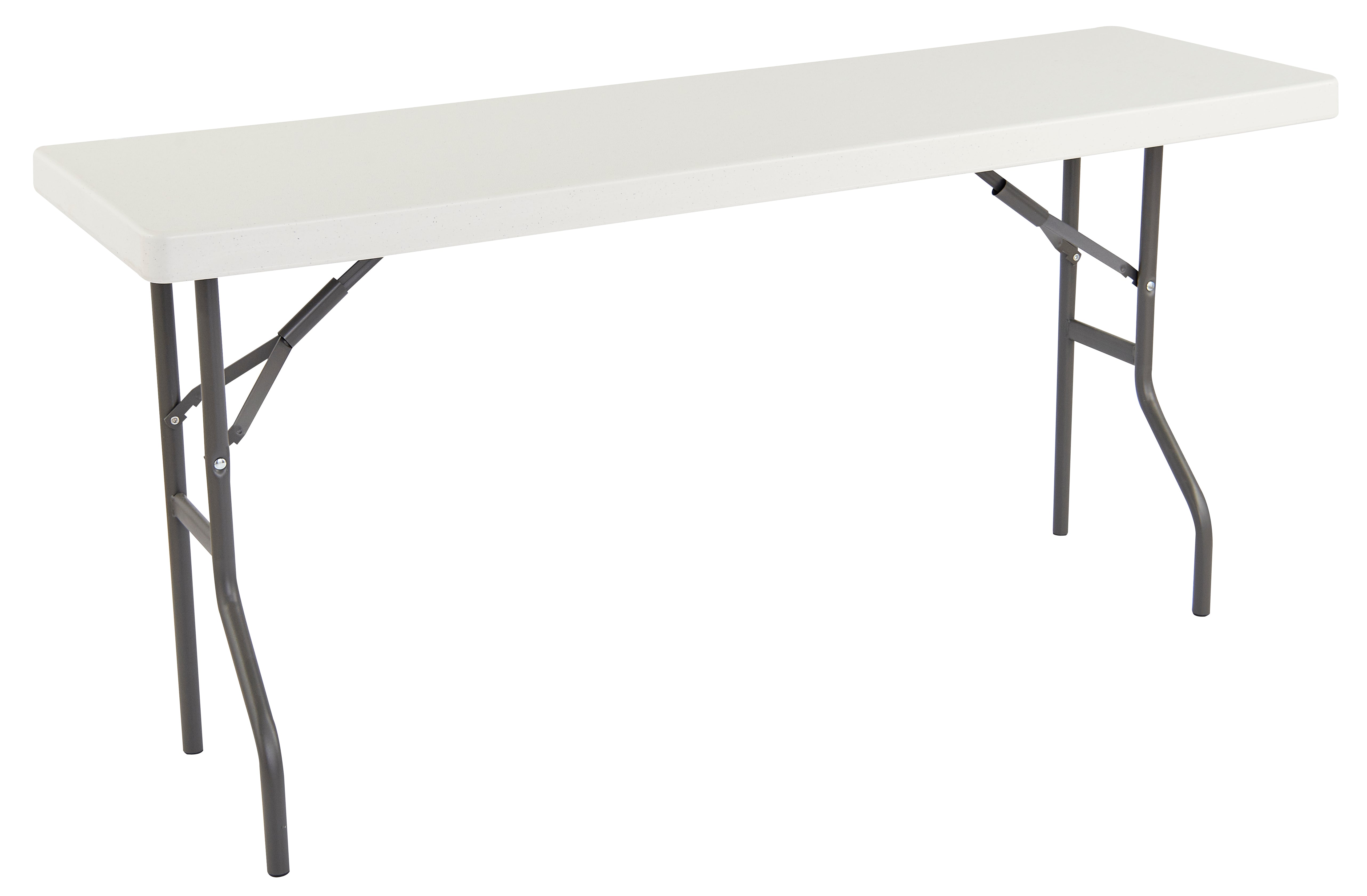 IndestrucTable® Classic Folding Table, Platinum Granite - 18" x 60"