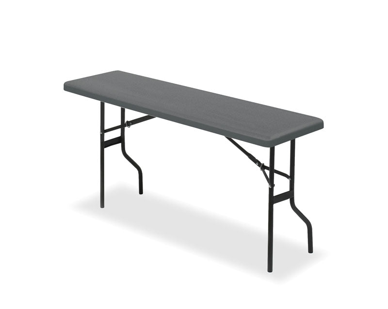 IndestrucTable® Classic Folding Table, Charcoal - 18" x 60"