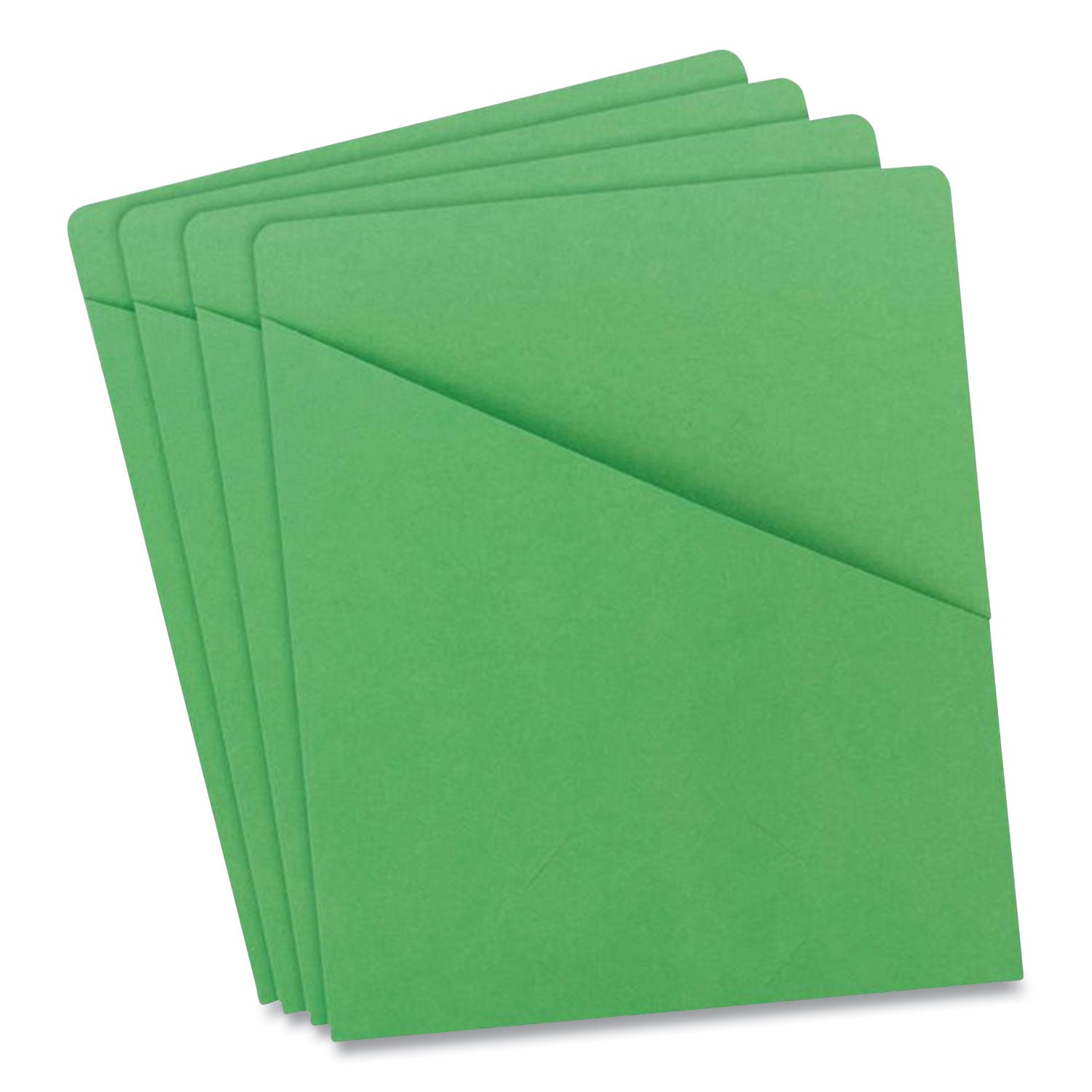 Smead Letter Recycled File Jacket - 8 1/2" x 11" - 1 Front Pocket(s) - 11 pt. - Green - 10% Recycled - 25 / Pack