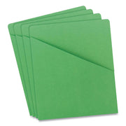 Smead Letter Recycled File Jacket - 8 1/2" x 11" - 1 Front Pocket(s) - 11 pt. - Green - 10% Recycled - 25 / Pack