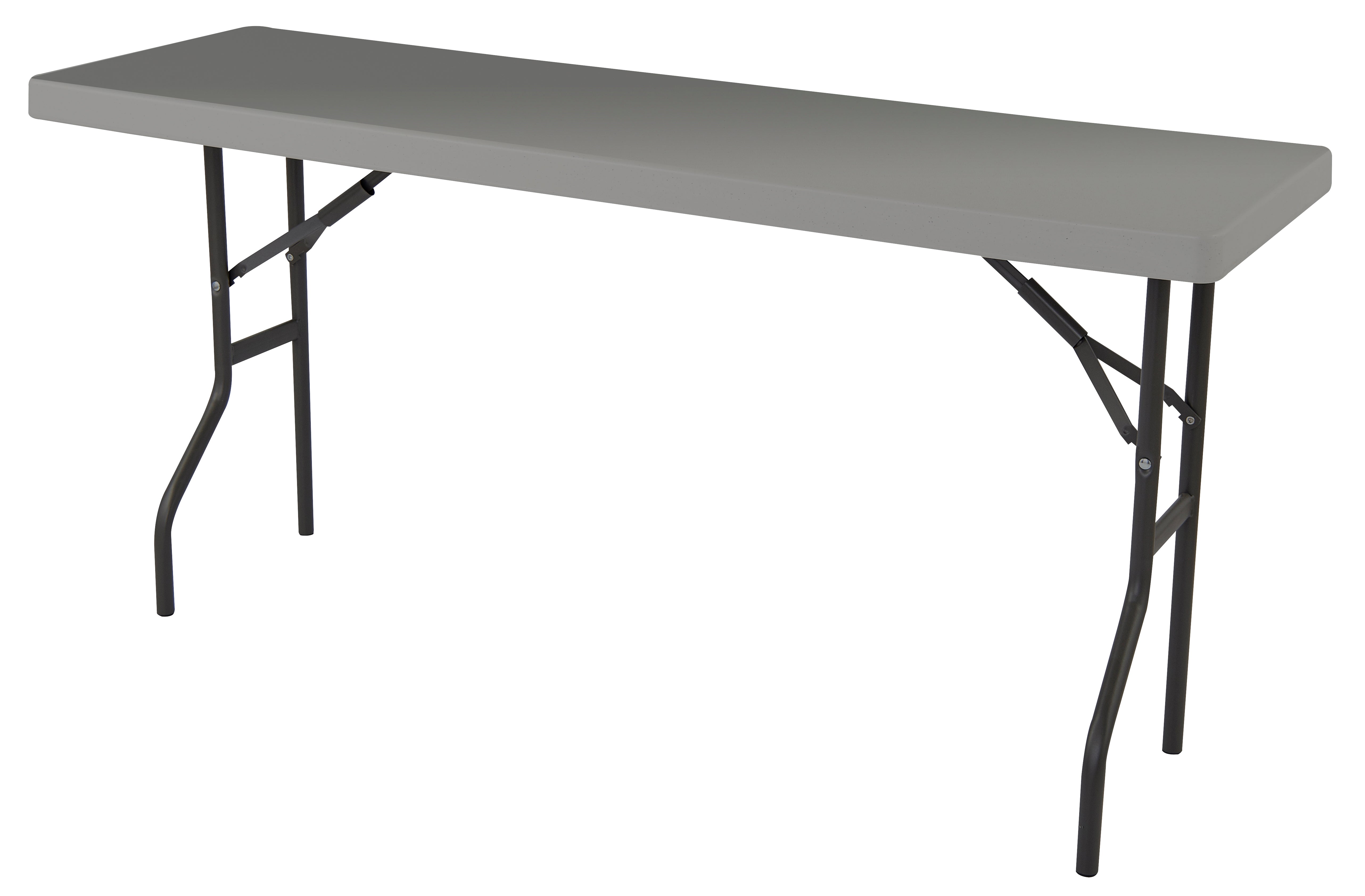 IndestrucTable® Classic Folding Table, Charcoal - 18" x 72"