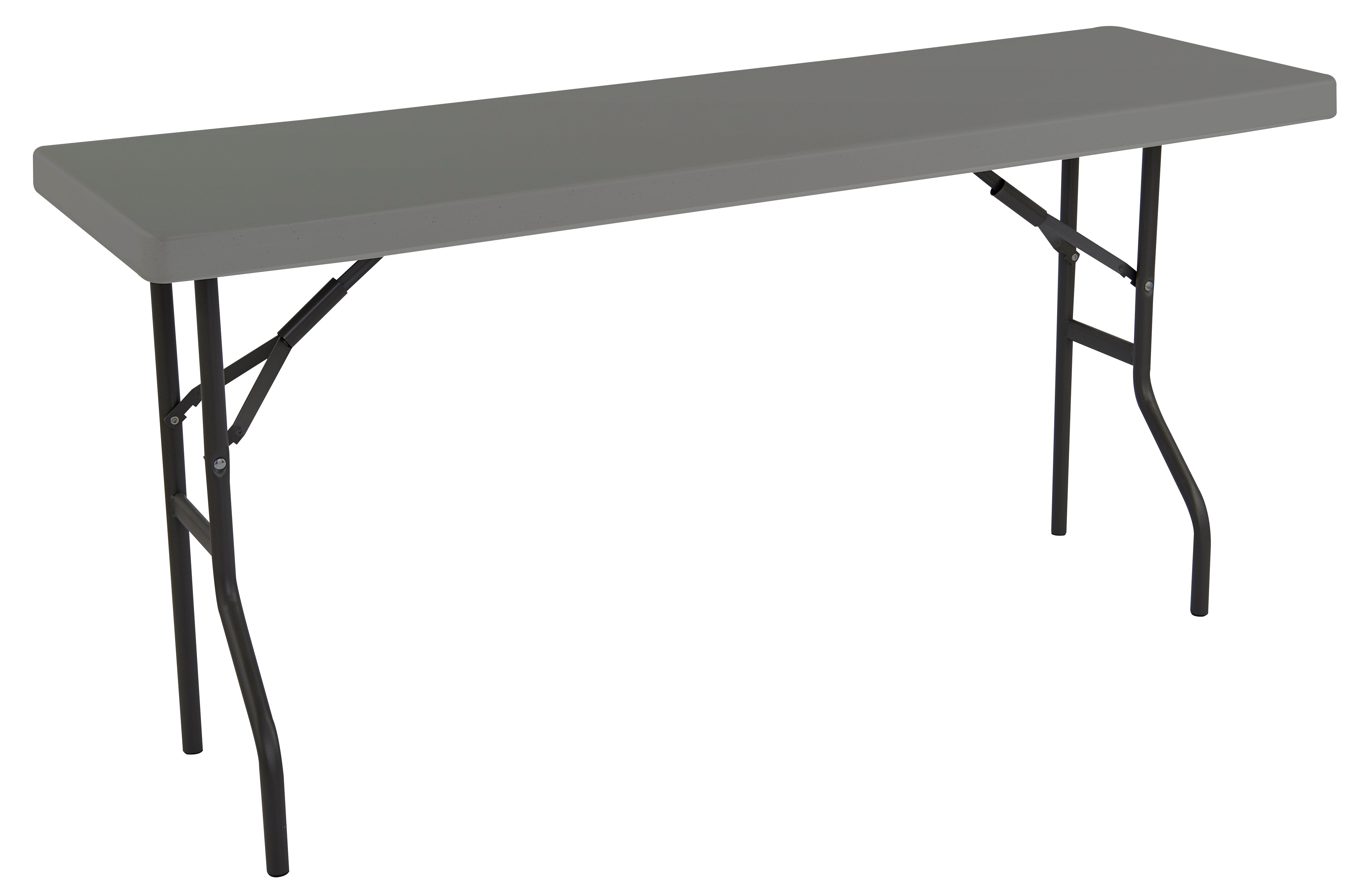 IndestrucTable® Classic Folding Table, Charcoal - 18" x 72"