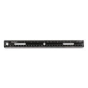 Kleenearth Recycled Ruler, Standard/metric, 12" Long, Plastic, Black