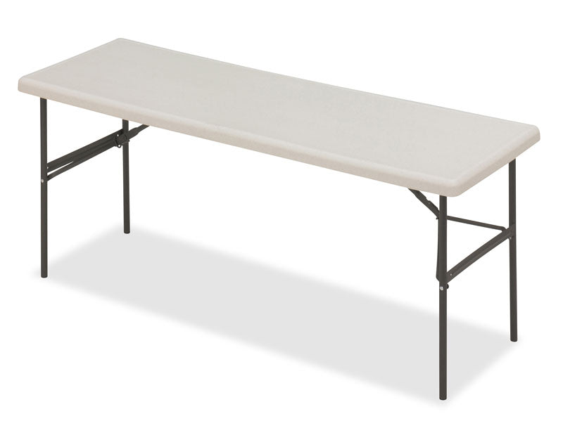 IndestrucTable® Classic Folding Table, Platinum Granite - 24" x 72"