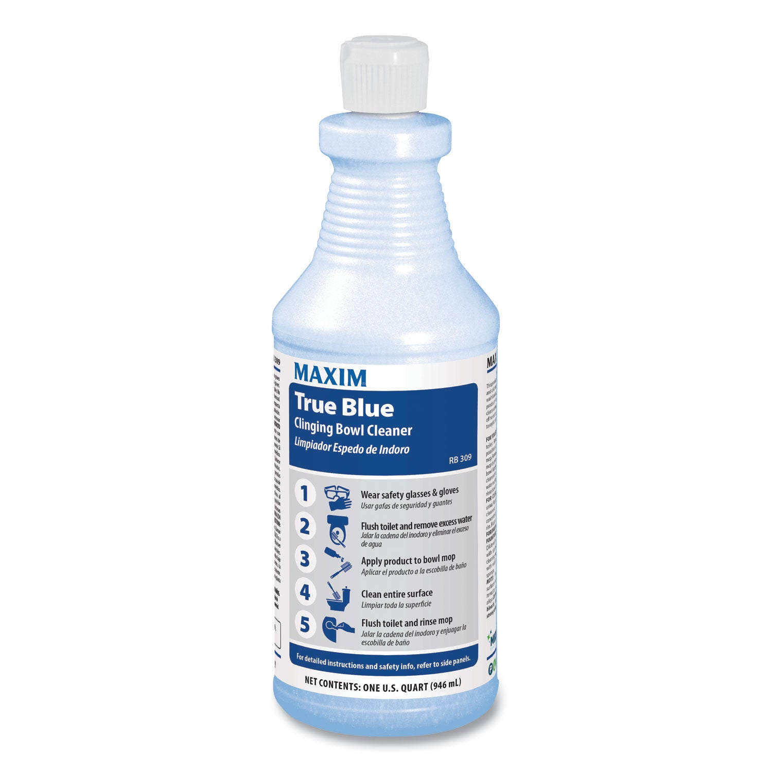 Ready-To-Use - 32 fl oz (1 quart) - Mint Scent - Scrub-free, Fume-free - Dark Blue - 12 / Carton