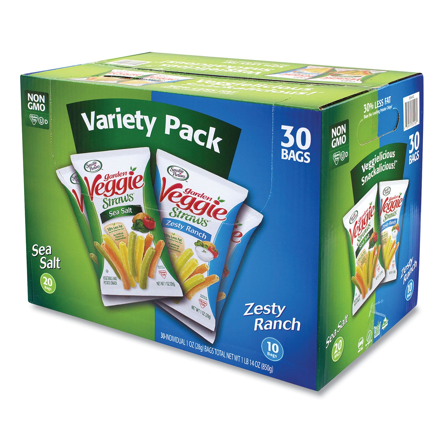 Low Fat, Cholesterol-free - Cheddar Cheese, Sea Salt, Zesty Ranch - 30 / Carton