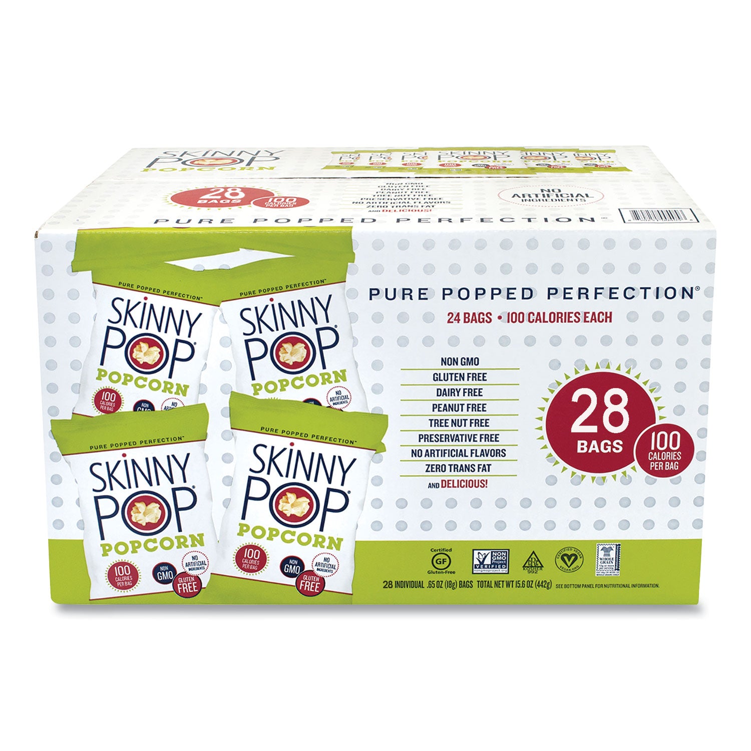 Gluten-free, Dairy-free, Peanut-free, Tree-nut Free, Preservative-free, No Artificial Flavor, Trans Fat Free - Original - 0.65 oz - 1 Carton