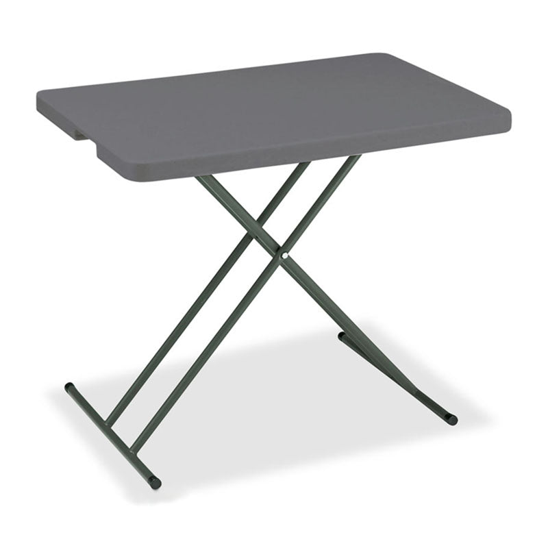 IndestrucTable® Classic Folding Table, Charcoal - 30" x 20" Personal