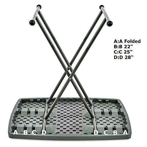 IndestrucTable® Classic Folding Table, Charcoal - 30" x 20" Personal