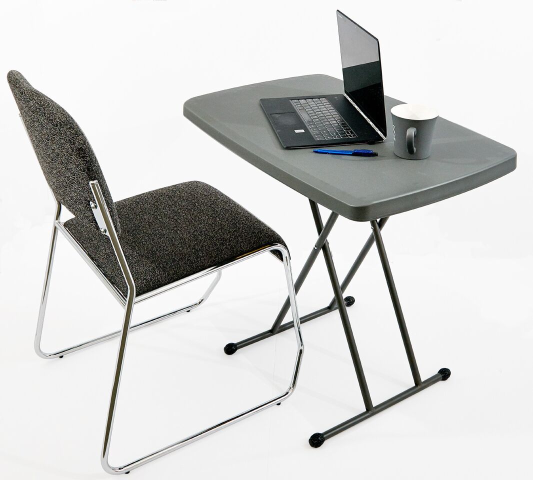 IndestrucTable® Classic Folding Table, Charcoal - 30" x 20" Personal