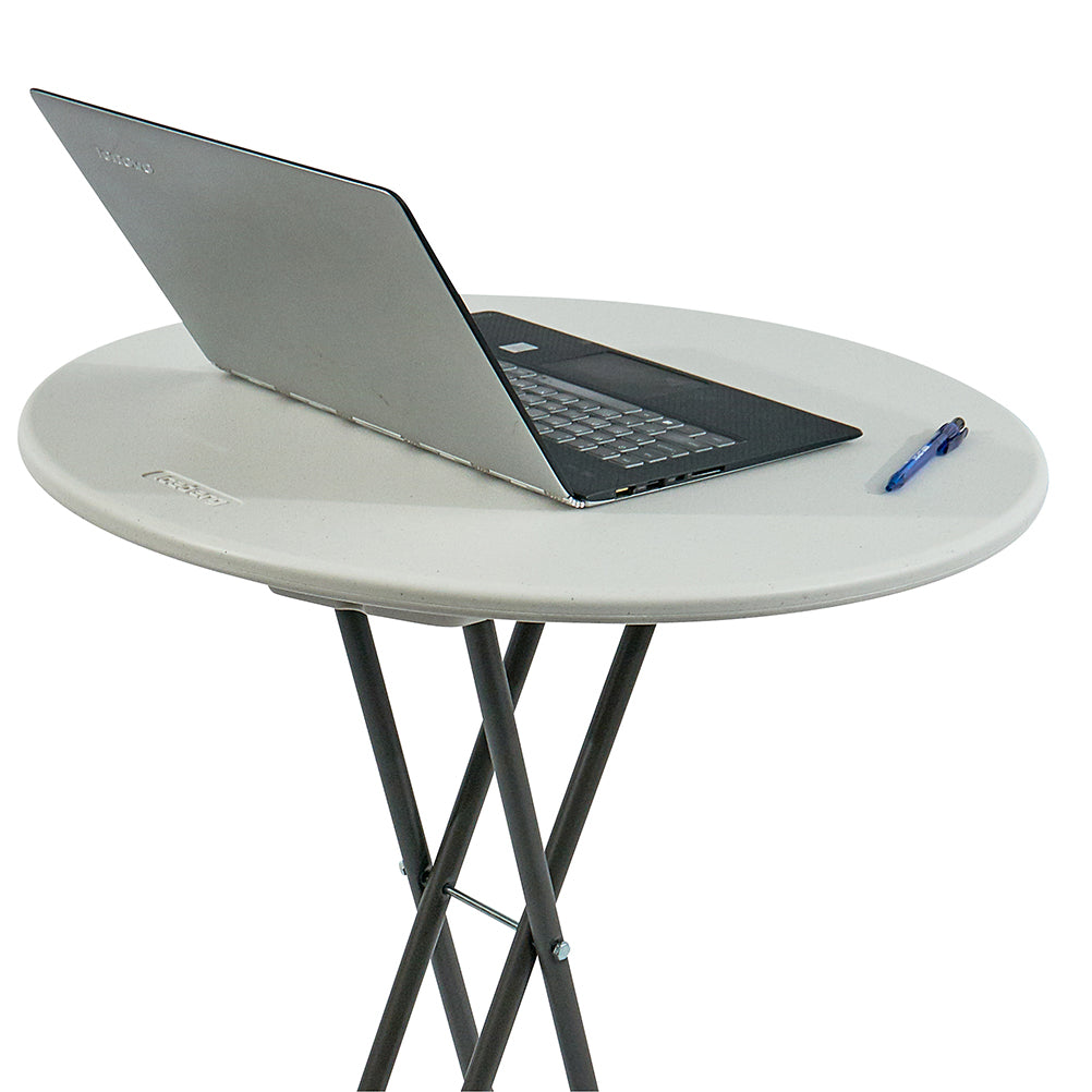 IndestrucTable® Classic Folding Table, Platinum Granite - 24" Round