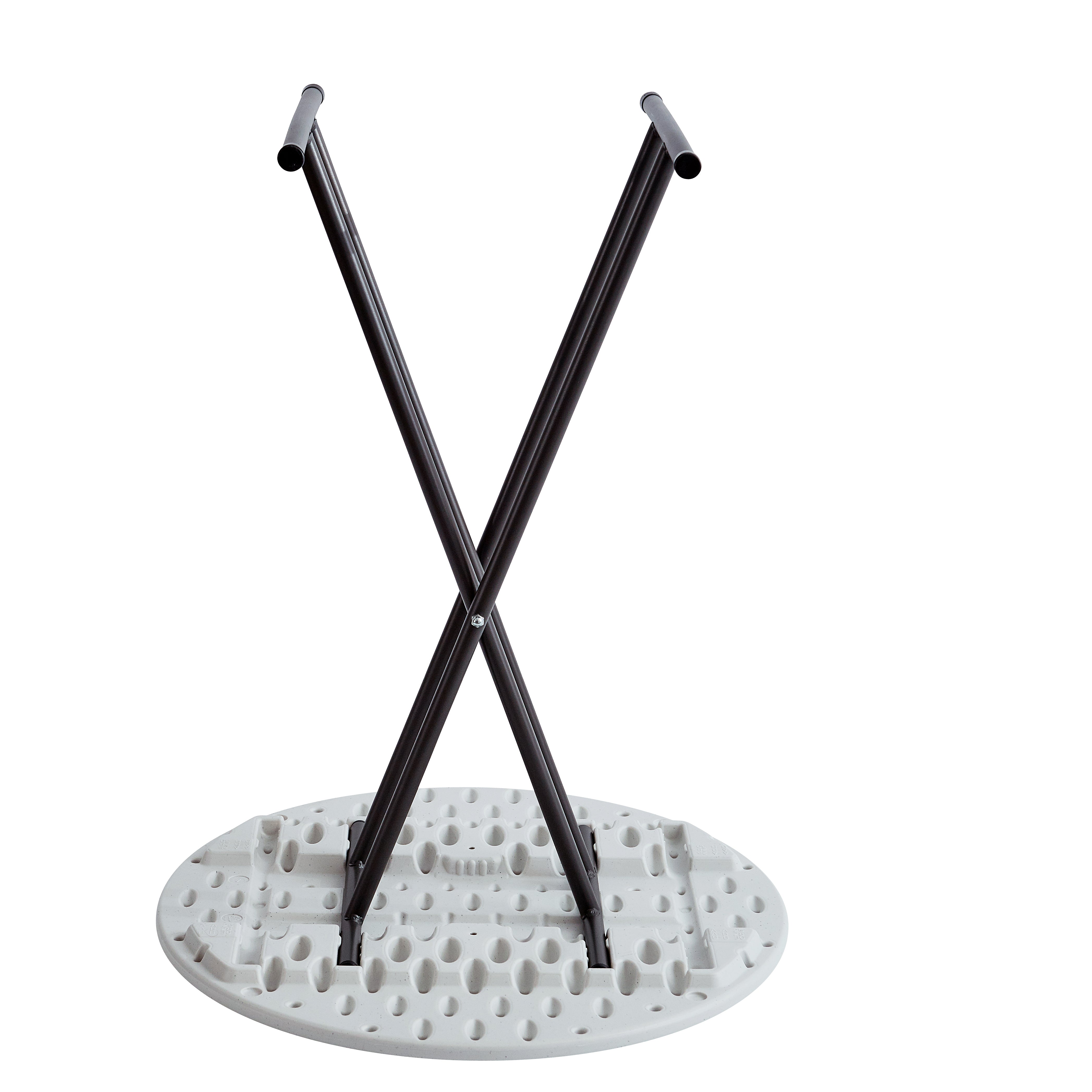 IndestrucTable® Classic Folding Table, Platinum Granite - 24" Round
