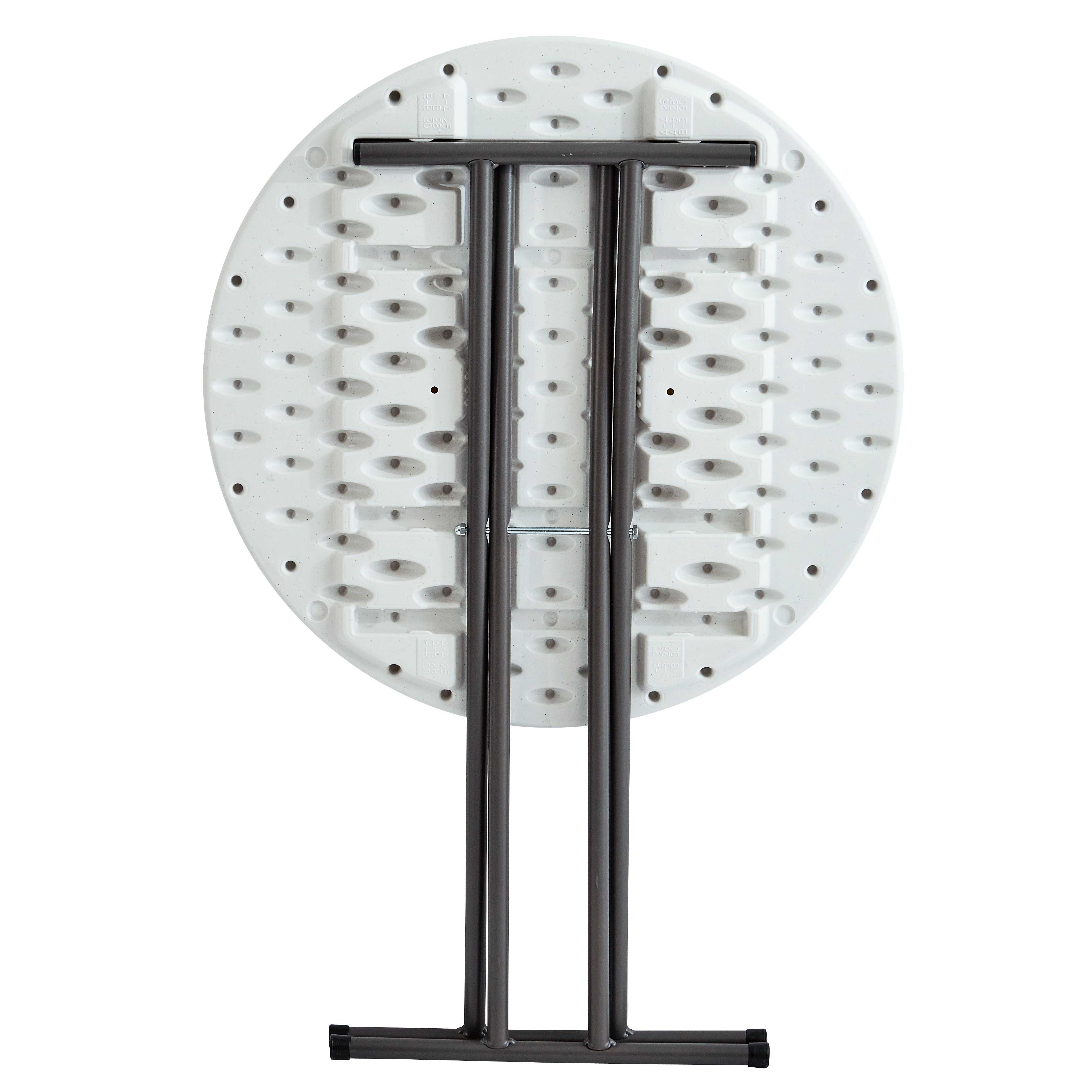 IndestrucTable® Classic Folding Table, Platinum Granite - 24" Round