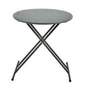 IndestrucTable® Classic Folding Table, Charcoal - 24" Round