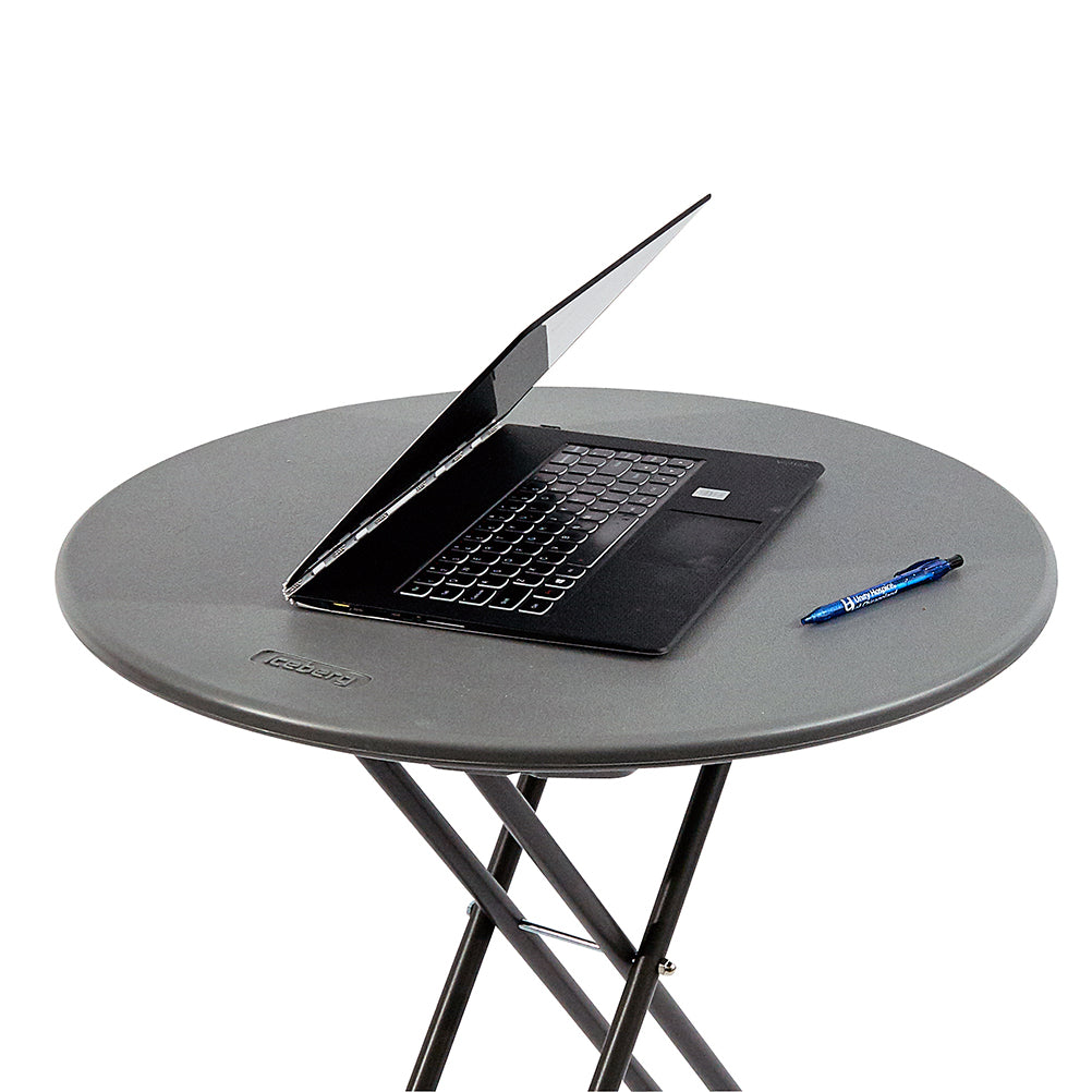 IndestrucTable® Classic Folding Table, Charcoal - 24" Round