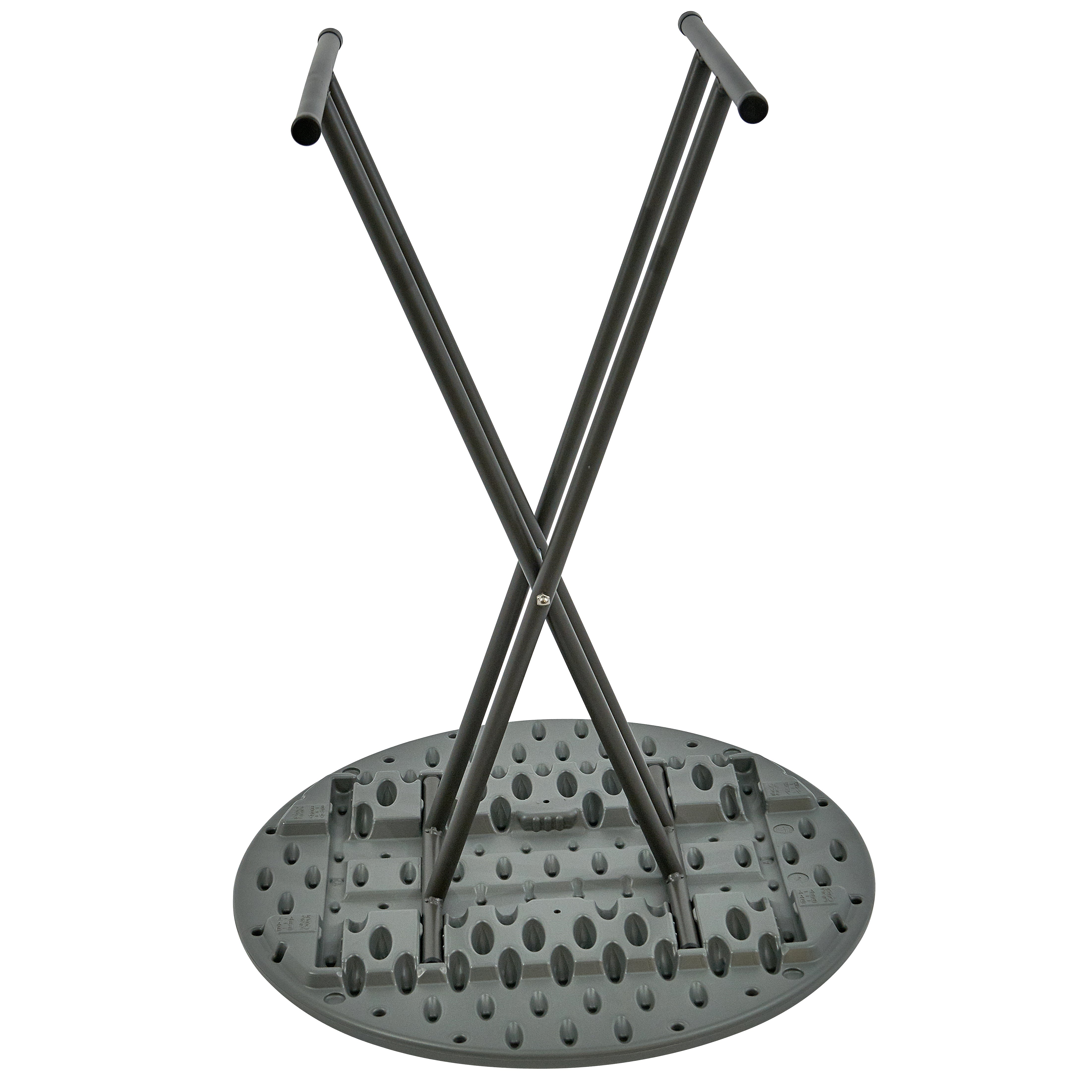 IndestrucTable® Classic Folding Table, Charcoal - 24" Round
