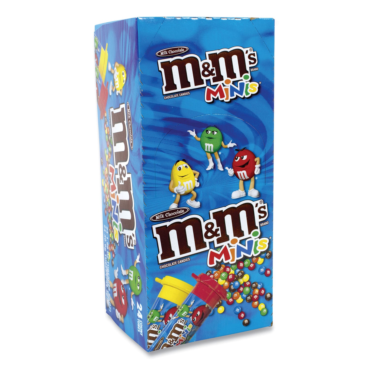 Milk Chocolate Mini Tubes, 1.08 oz, 24 Tubes/Box