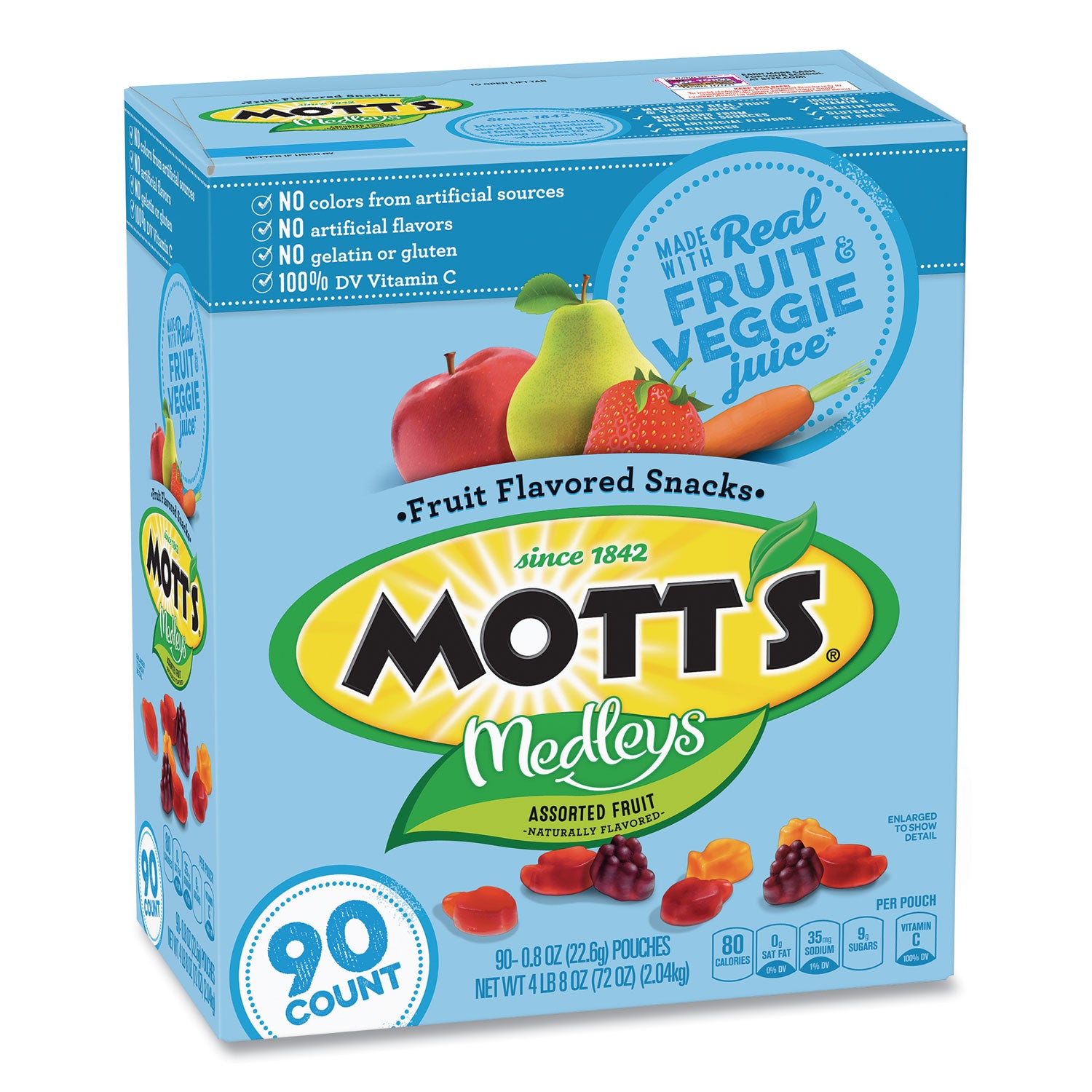 Individually Wrapped, Gluten-free - Assorted - 1 Serving Pouch - 90 / Carton