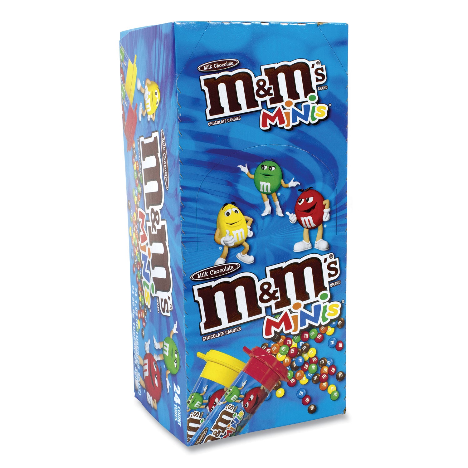 Milk Chocolate Mini Tubes, 1.08 oz, 24 Tubes/Box