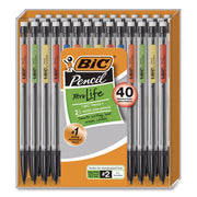 Xtra Smooth Mechanical Pencil, 0.7 mm, HB (#2), Black Lead, Clear Barrel, 40/Pack