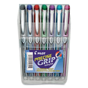 Pilot Extra-Fine Capped Rolling Ball Pens - 0.5 mm Extra Fine Needle Pen Point - Black, Red, Blue, Green, Purple, Pink, Turquoise Ink - 7 / Pack