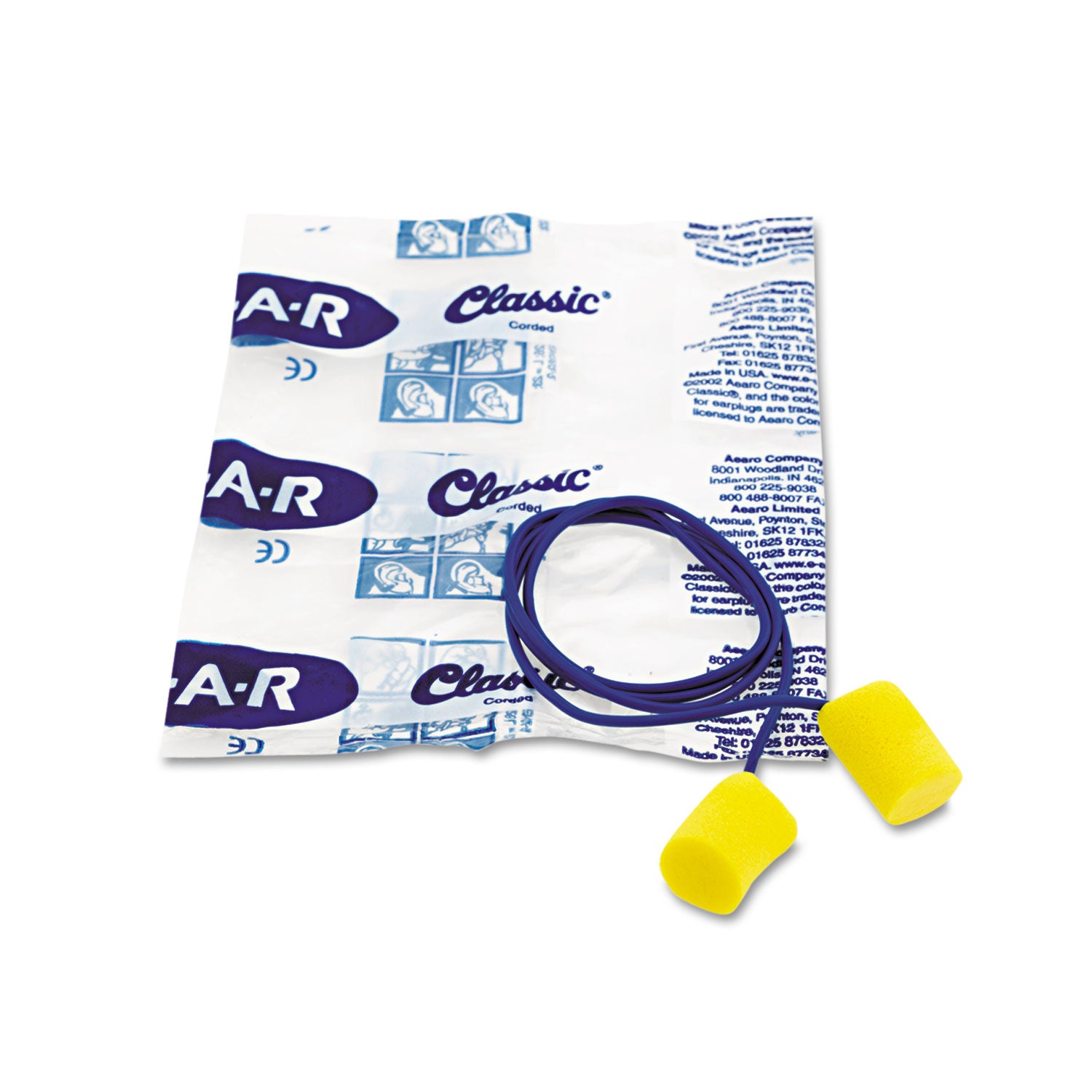 Noise Protection - Foam - Yellow - Moisture Resistant, Corded - 2/Pair - 200 / Box