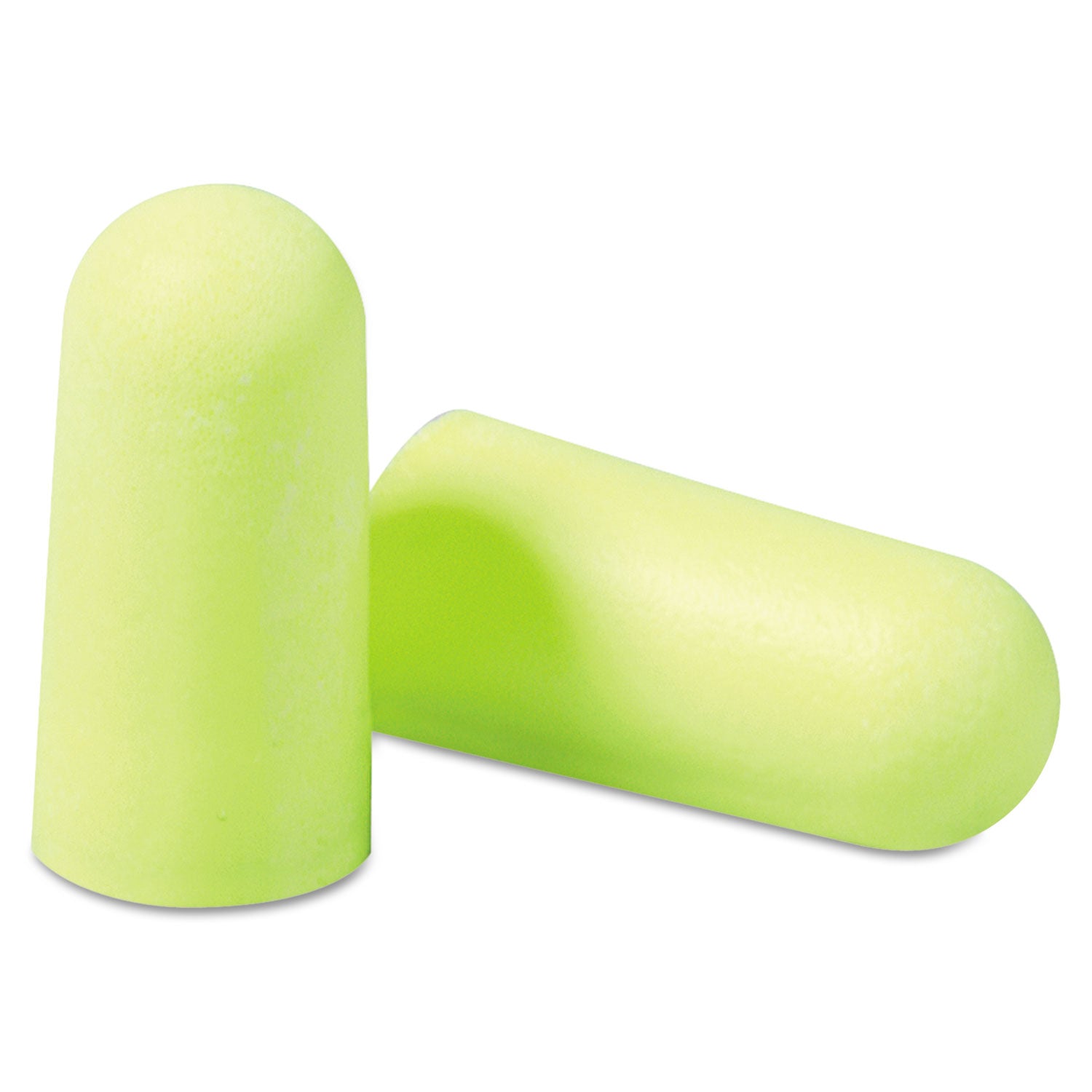 Noise Protection - Foam, Polyurethane - Neon Yellow - Comfortable, Uncorded, Disposable - 2/Pair - 1 Box