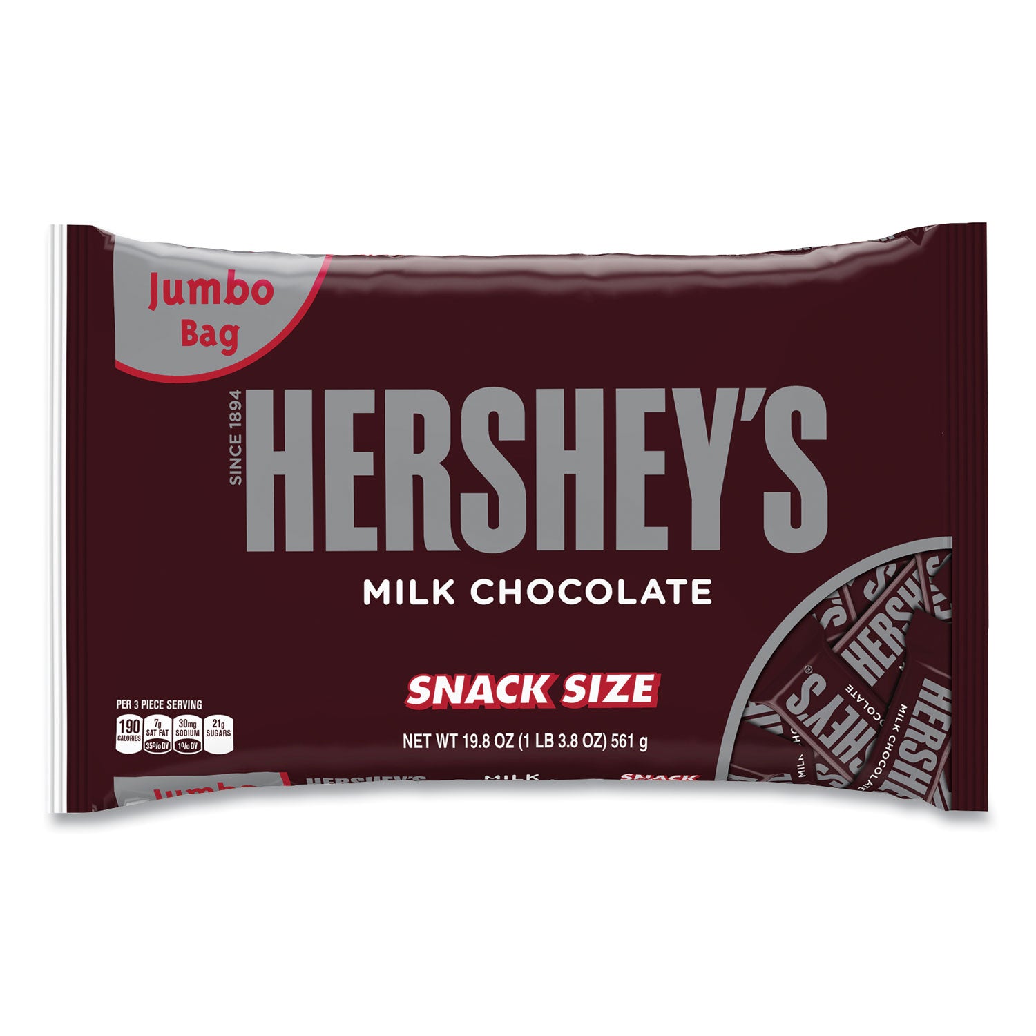 Milk Chocolate - Individually Wrapped - 1.24 lb - 1 Carton