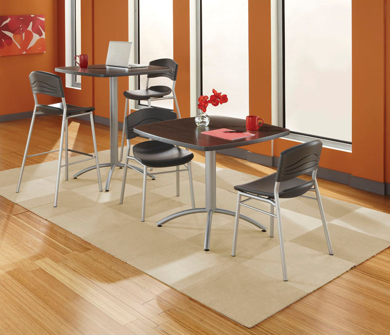 CaféWorks™ Table, Walnut - 36" Square x 29"H