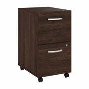 Bush Business Furniture Studio C 2 Drawer Mobile File Cabinet in Black Walnut - 15.71" Width x 20.2" Depth x 27.79" Height