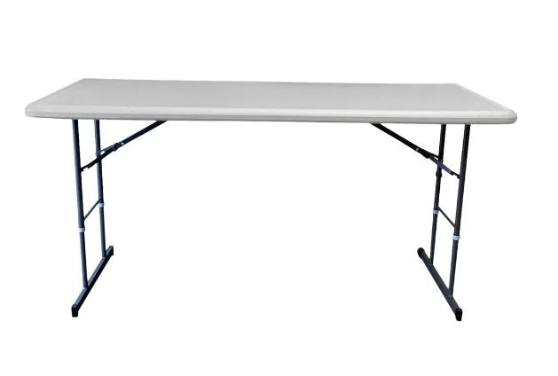 IndestrucTable® Classic Adjustable Height Folding Table, Platinum Granite - 30" x 72"