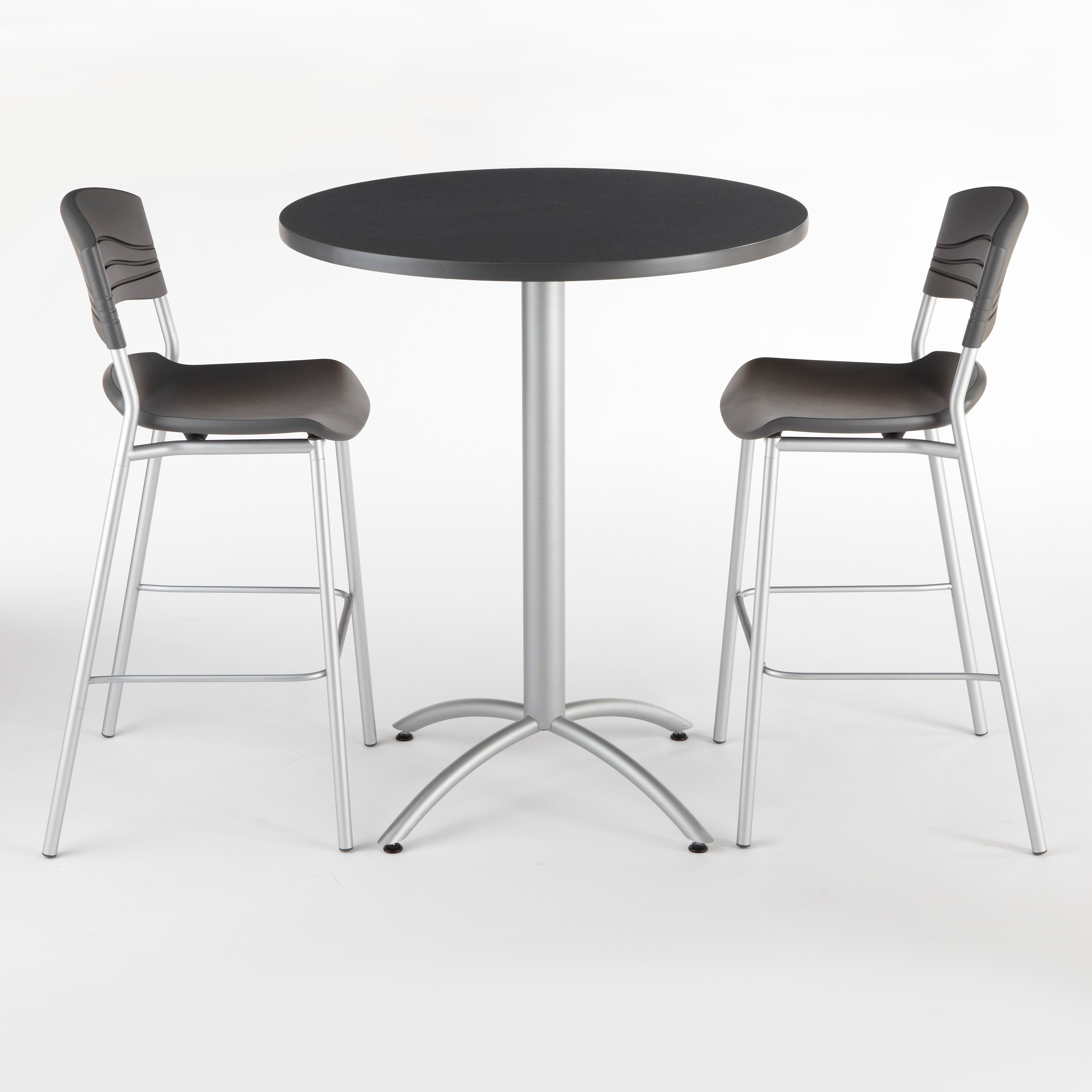 CaféWorks™ Table, Graphite Granite - 36" Round x 42"H