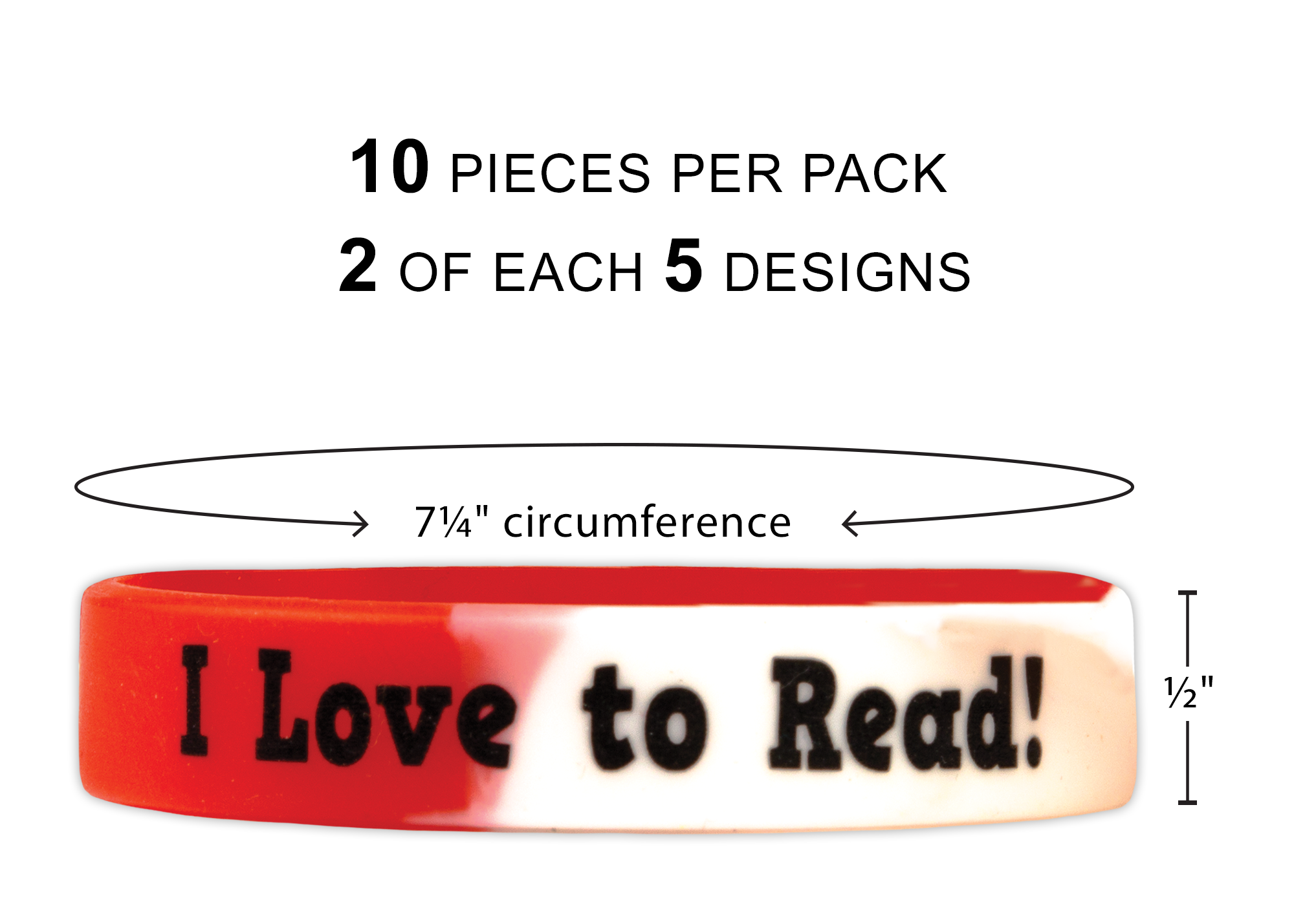Fancy I Love to Read Wristbands