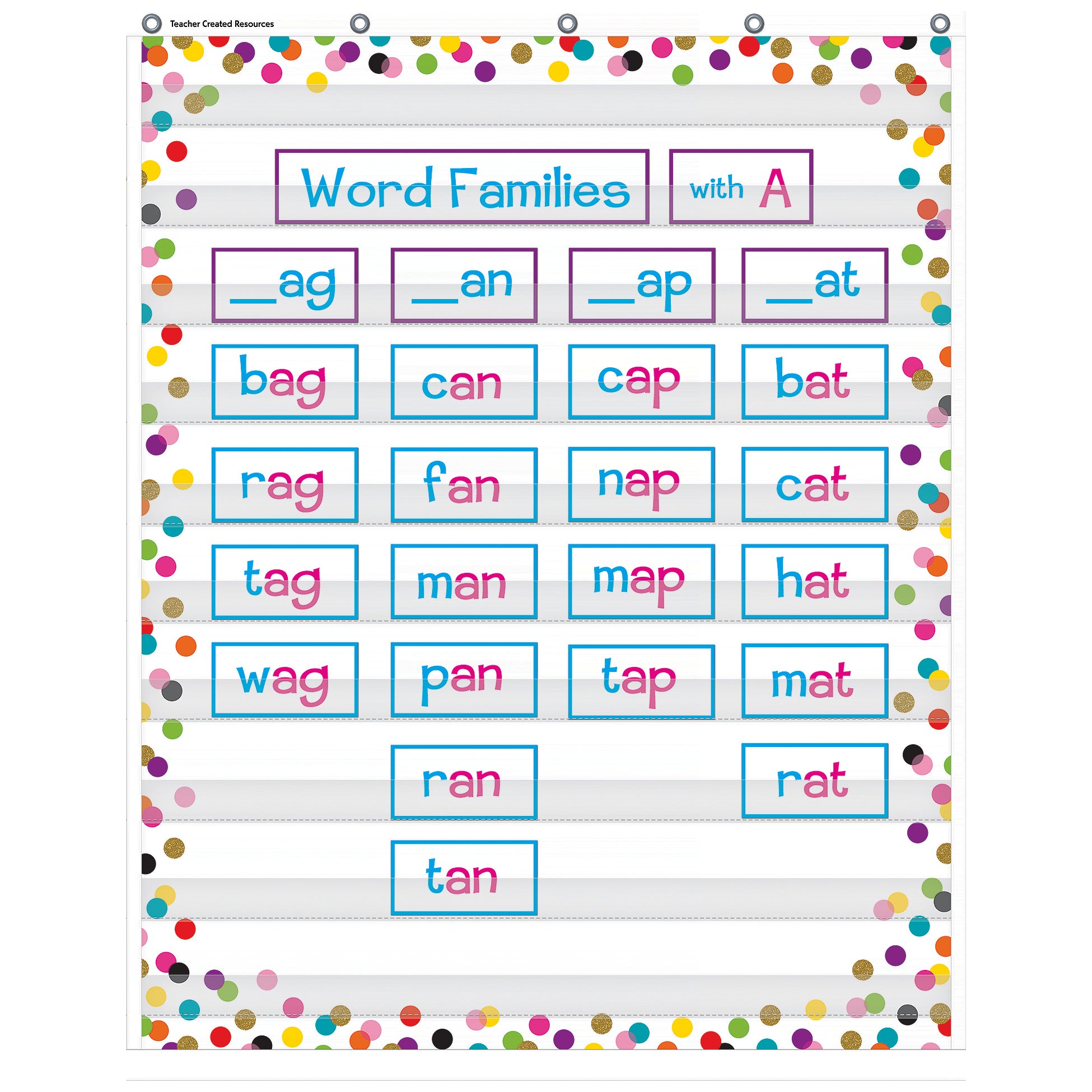 Confetti 10 Pocket Chart (34" x 44")