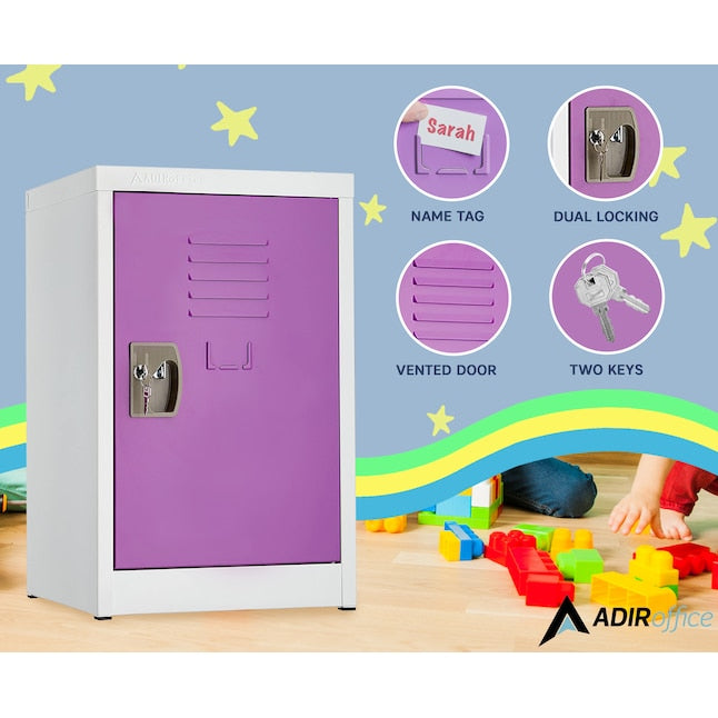 AdirOffice 24 in. H x 15 in. W Steel Single Tier Locker in Purple 2 Pack