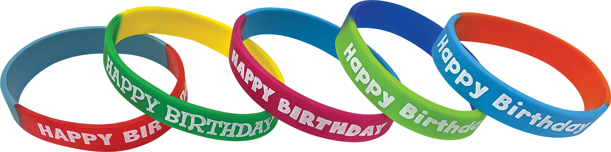 Fancy Happy Birthday Wristbands
