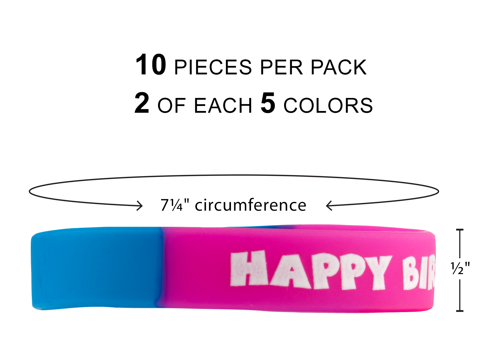 Fancy Happy Birthday Wristbands