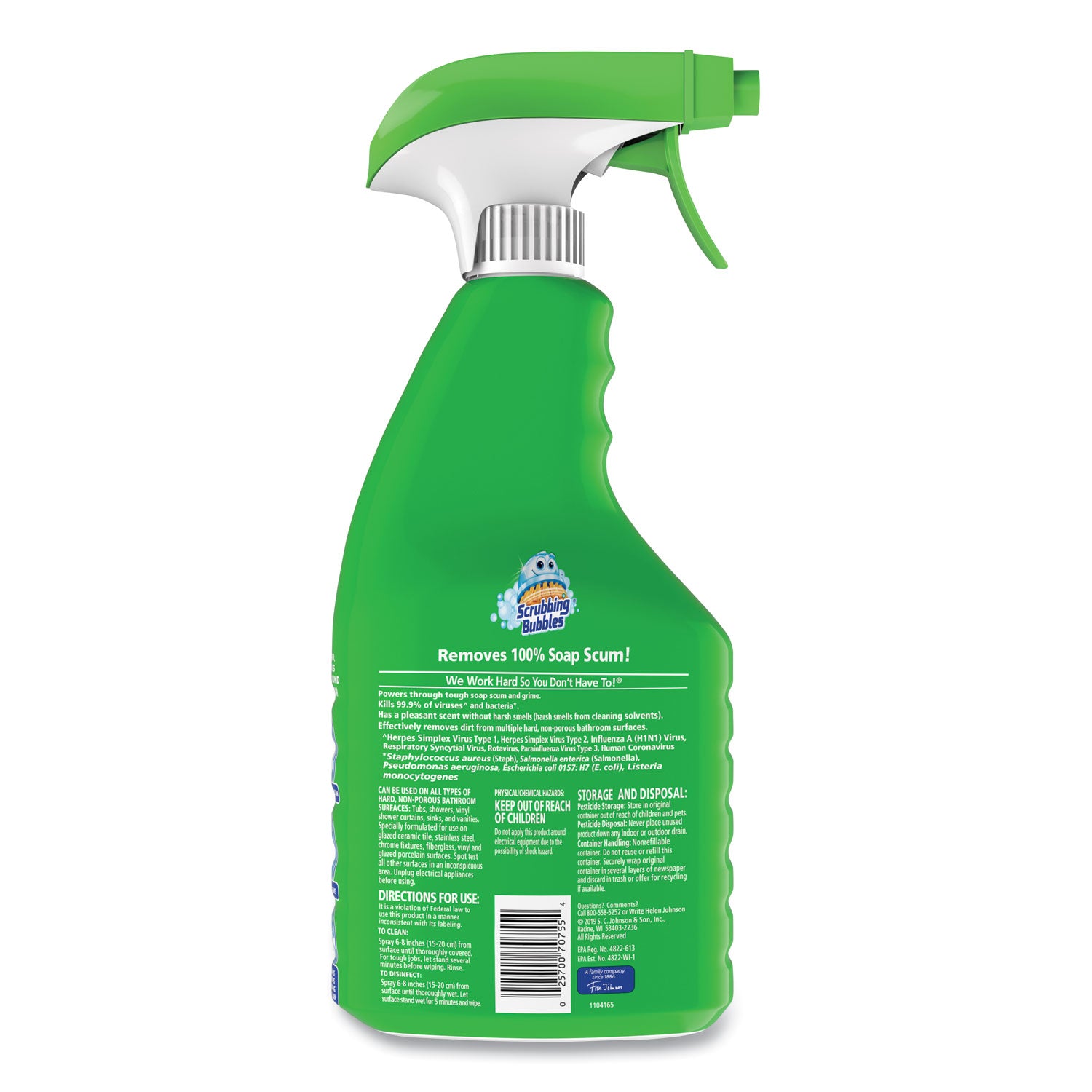 Scrubbing Bubbles Grime Fighter Spray, Fresh Citrus Scent, 32 fl oz, Green, 1 Each