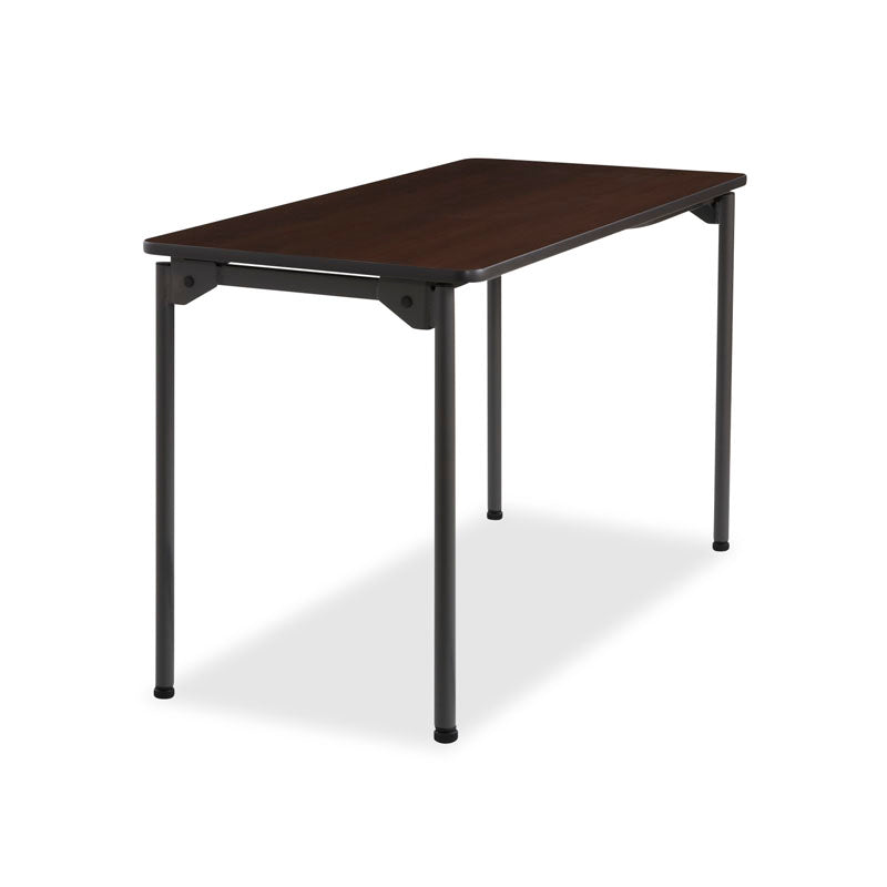 Maxx Legroom™ Wood Folding Table, Walnut - 24" x 48"