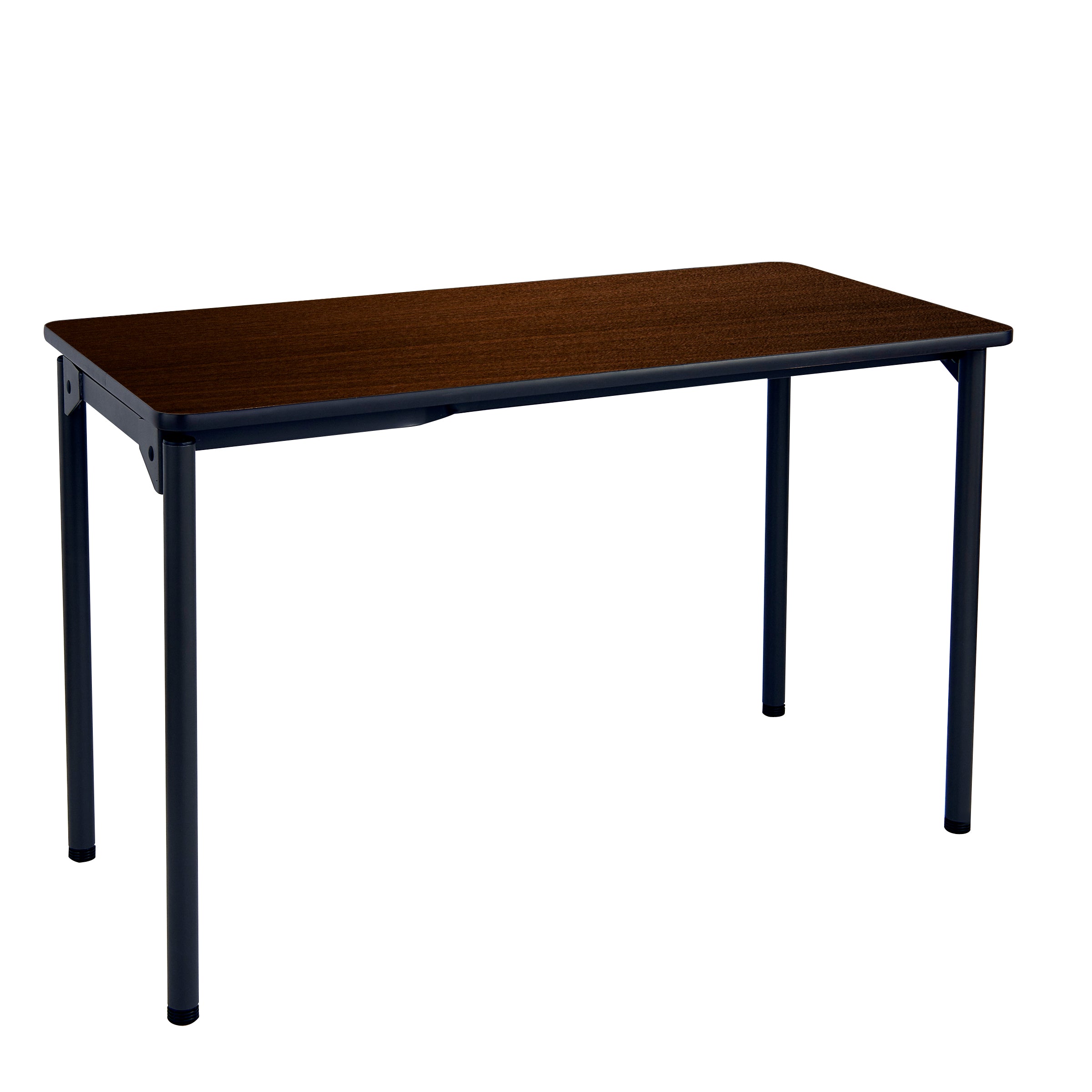 Maxx Legroom™ Wood Folding Table, Walnut - 24" x 48"