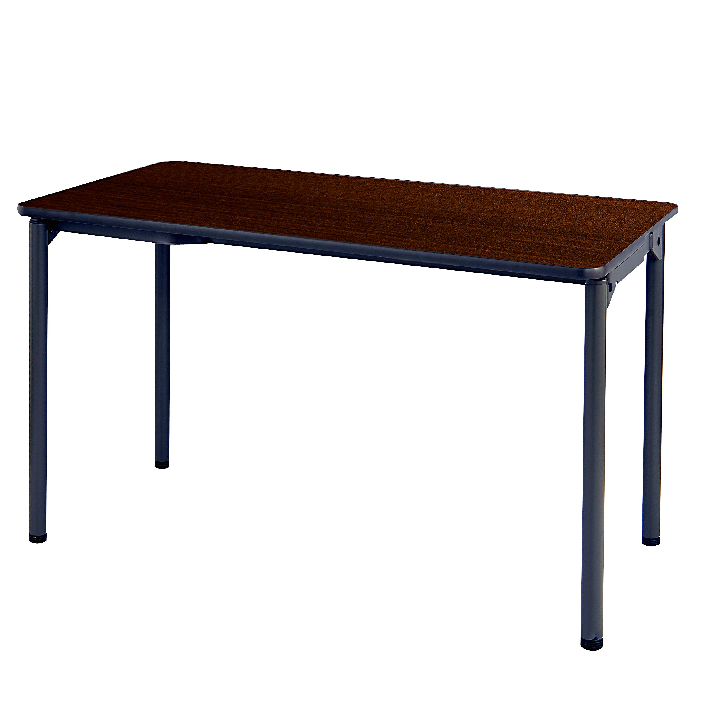 Maxx Legroom™ Wood Folding Table, Walnut - 24" x 48"