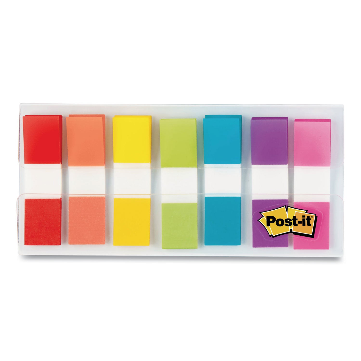 1/2" Flag/Note Width x 1 3/4" Flag/Note Length - Red, Orange, Yellow, Green, Blue, Purple, Pink - Self-stick - 1 Pack