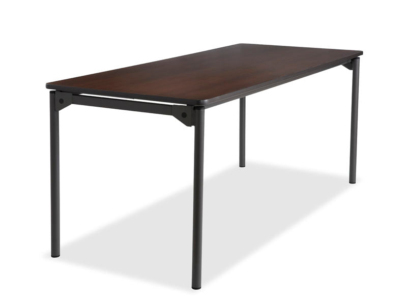 Maxx Legroom™ Wood Folding Table, Walnut - 30" x 72"